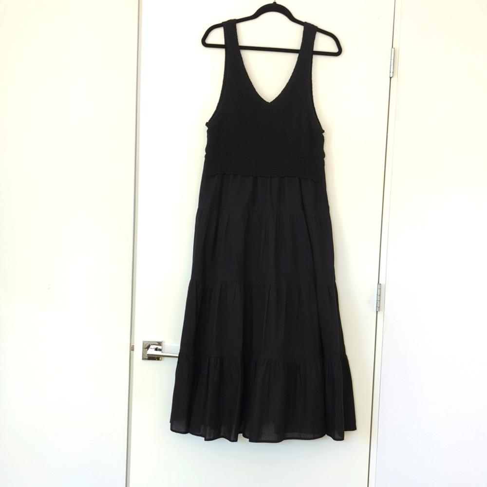 Black midi dress